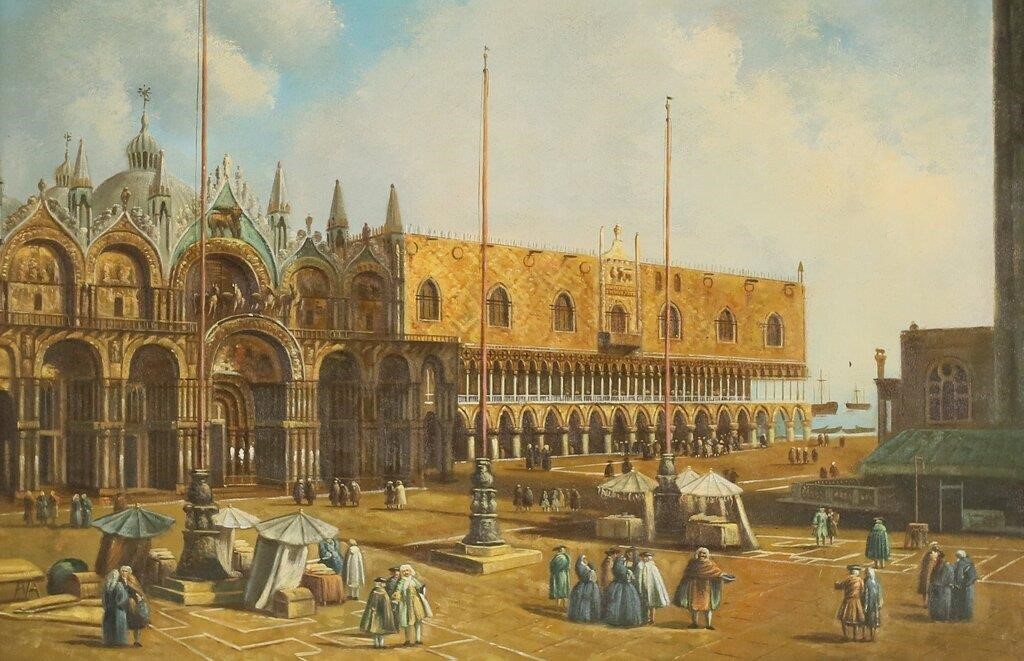 AFTER CANALETTO OIL ON CANVAS ST.
