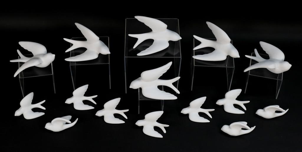 15 BISQUE PORCELAIN DOVES15 bisque 2feb16