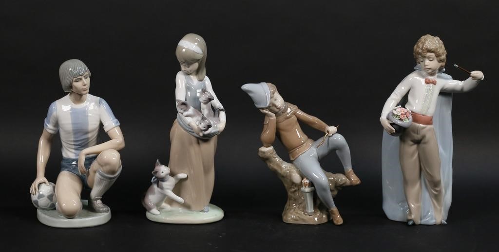 4 LLADRO & PORCELAIN FIGURINES4