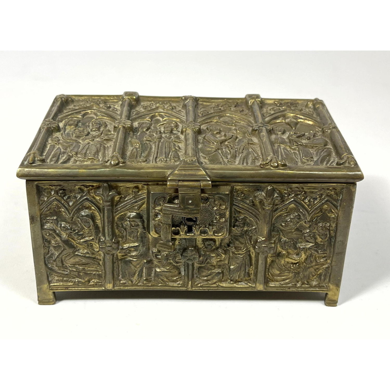 Bronze jewelry casket Hallmarked