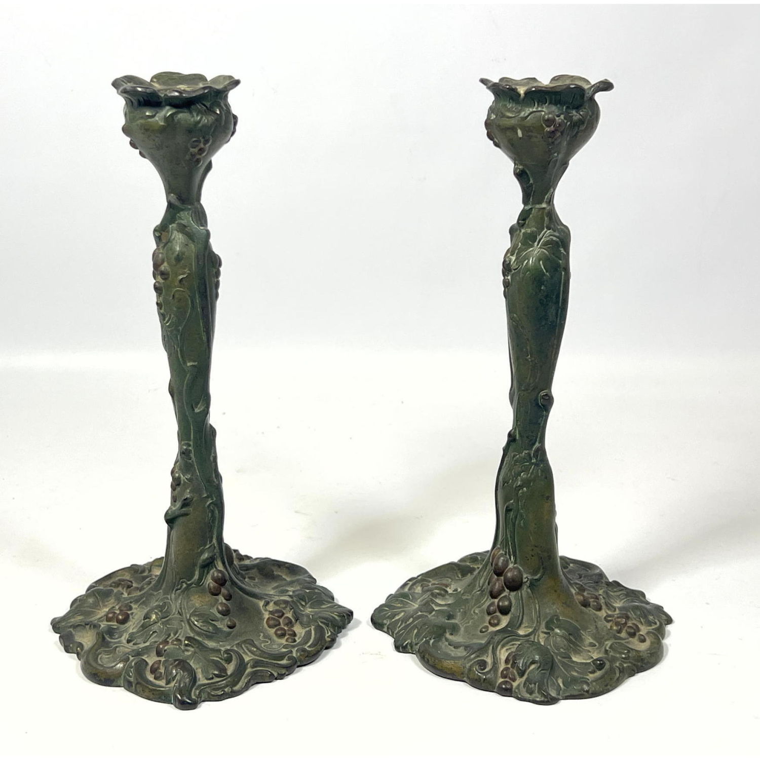 Pr J B Metal Vintage Candlesticks  2feb77