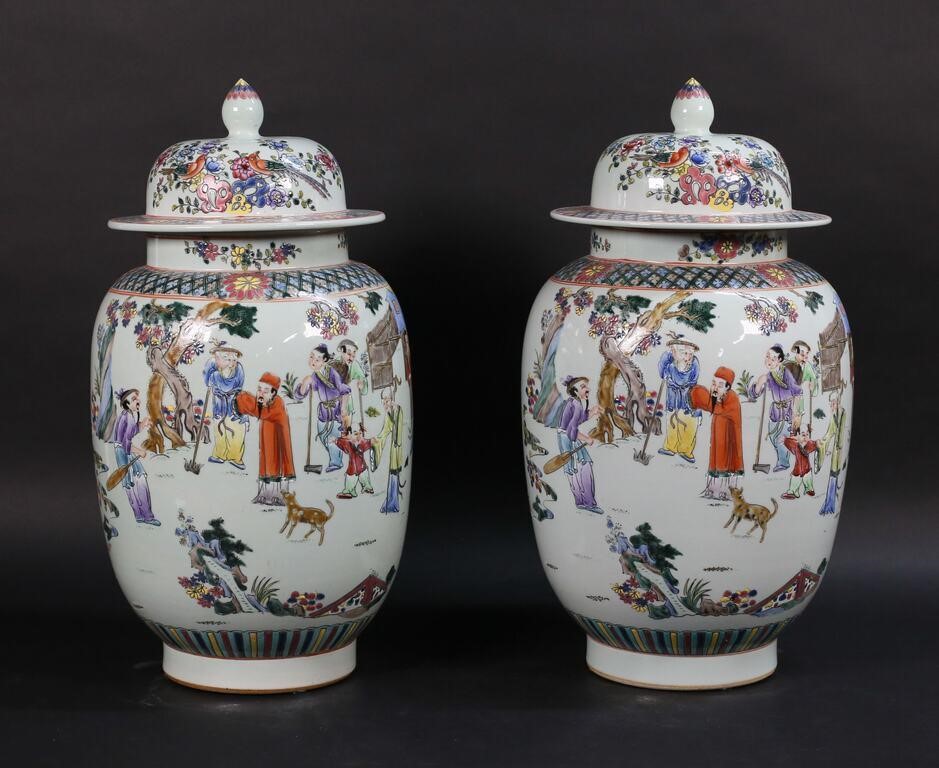 PAIR OF CHINESE PORCELAIN GINGER 2feb88