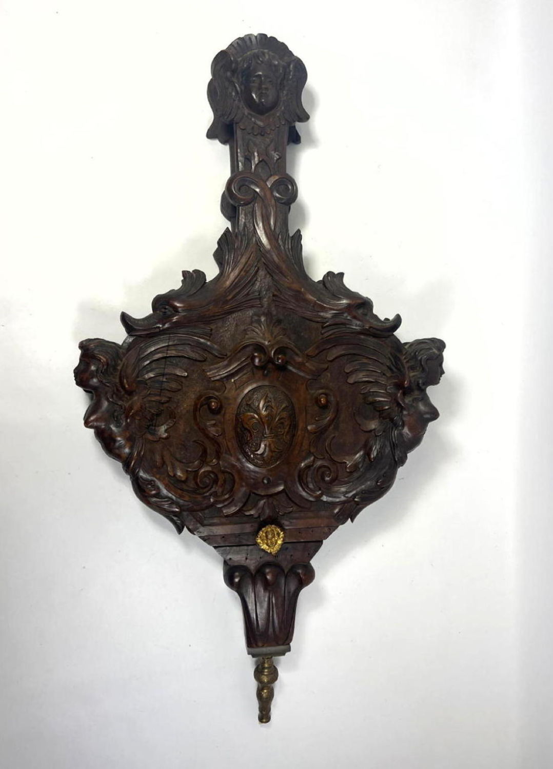 Antique Heavily Carved Fire Bellows  2febb7