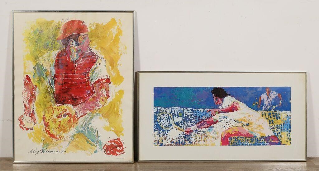 2 LEROY NEIMAN SPORTS PRINTS BASEBALL