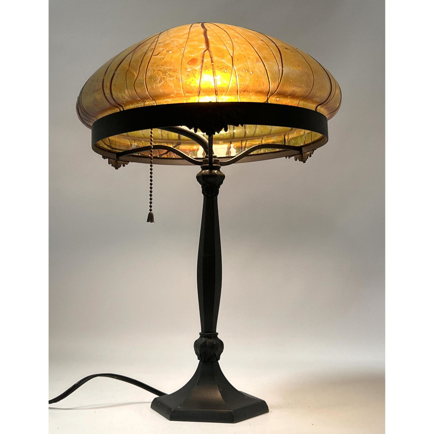 Loetz style Art Glass Shade in