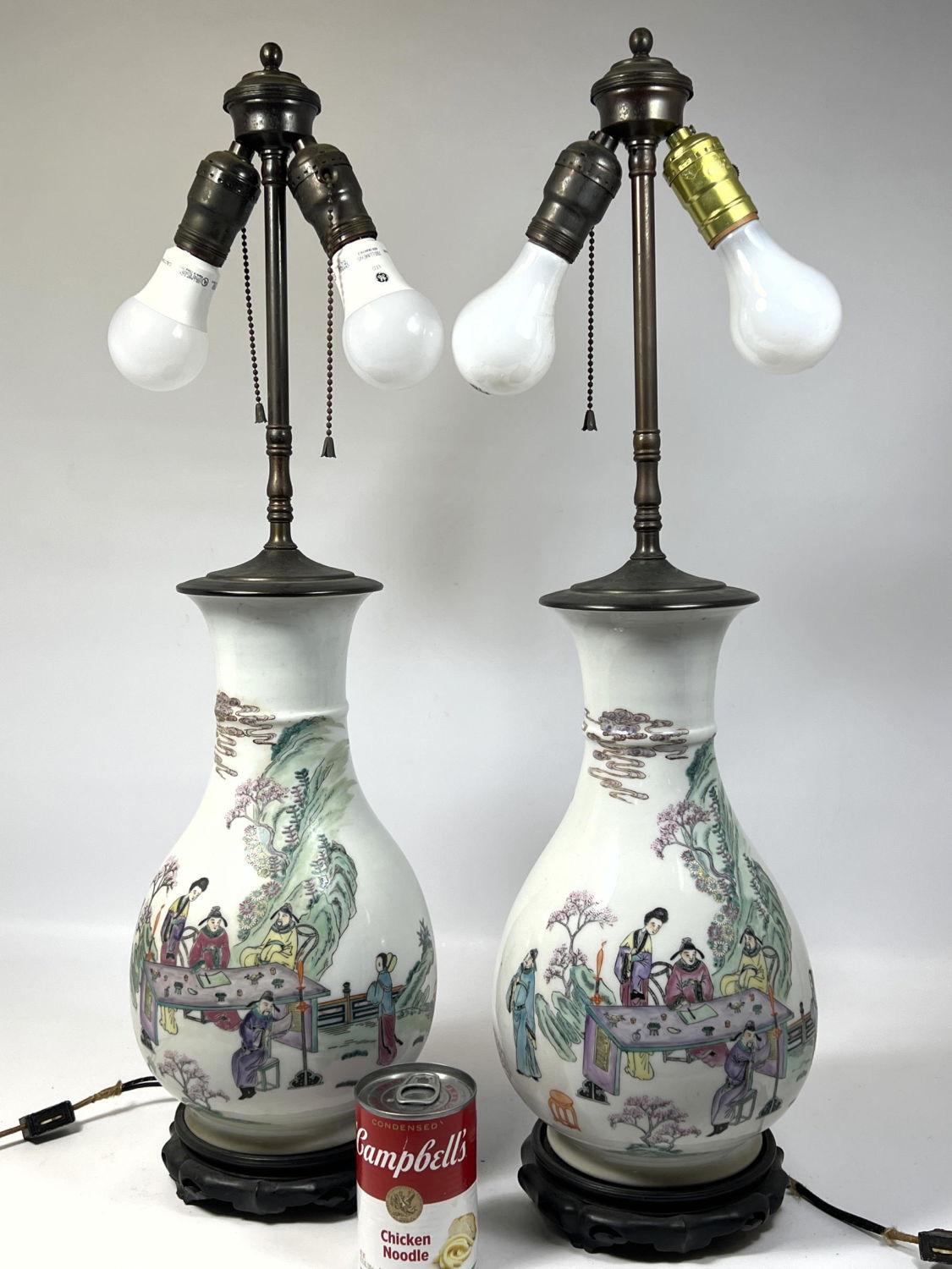 Pr Chinese Porcelain Table Lamps  2febf8