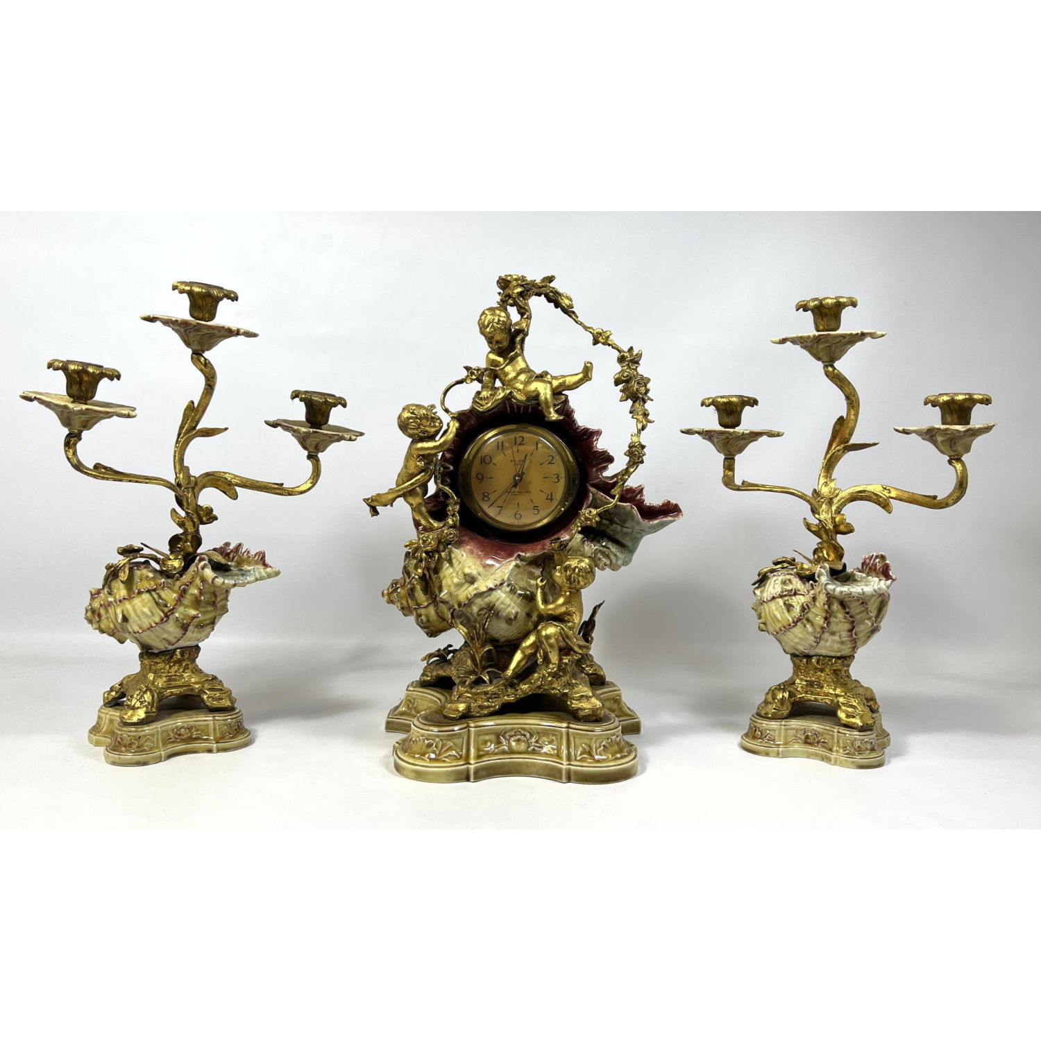 3pc Garniture Three Arm Candelabra  2fec10