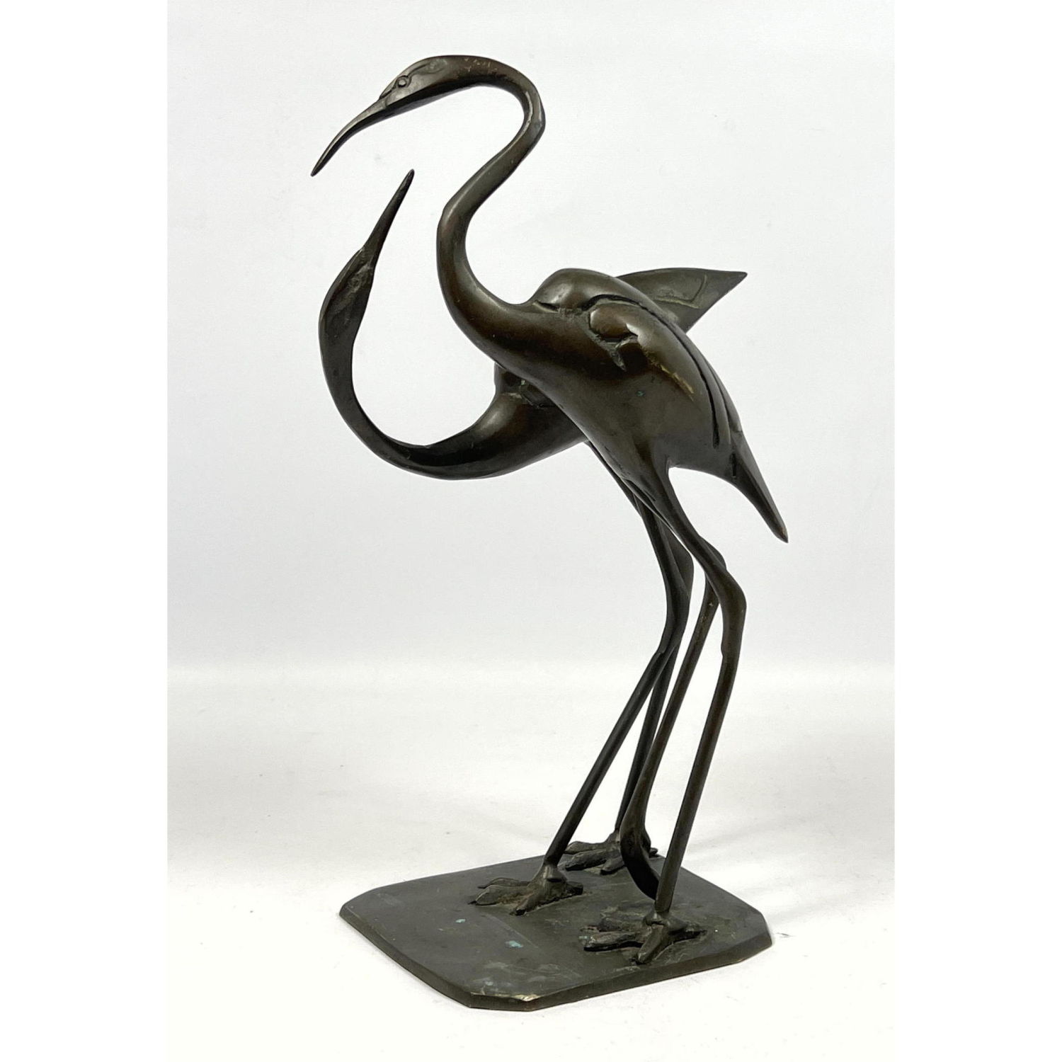 Brass Cranes Sculpture. Standing