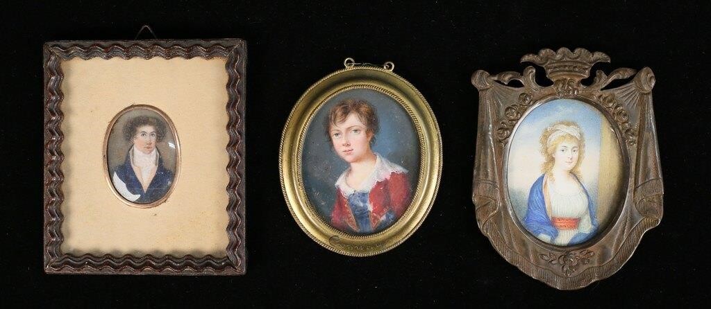 3 PORTRAIT MINIATURES INCLUDING 2fec82