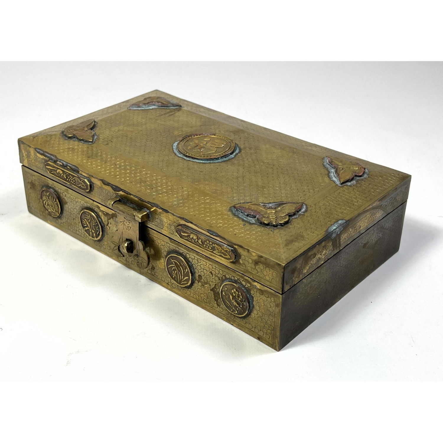 Chinese vintage brass box with