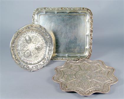 Three Continental silver trays 4cae4