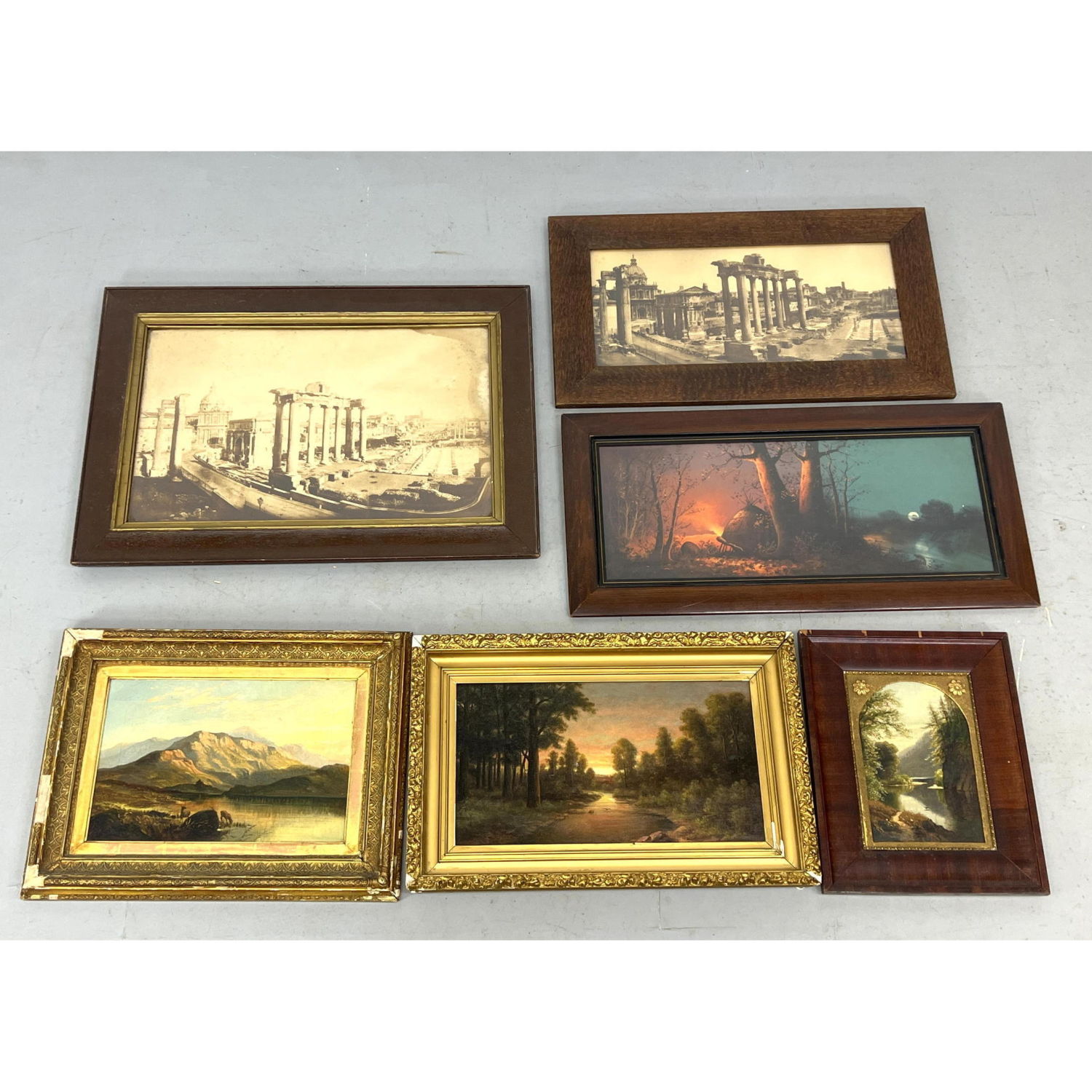 6pc Vintage Framed Landscape Art  2fed27