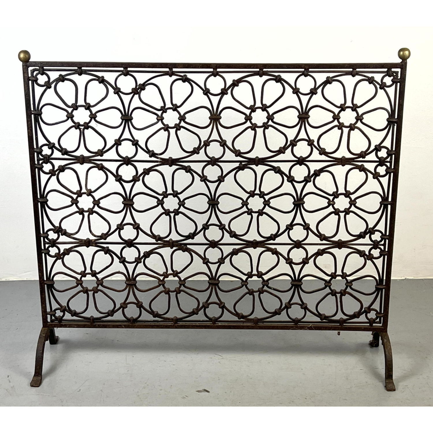 Fancy Iron Fire Screen Stand Dimensions  2fed3f