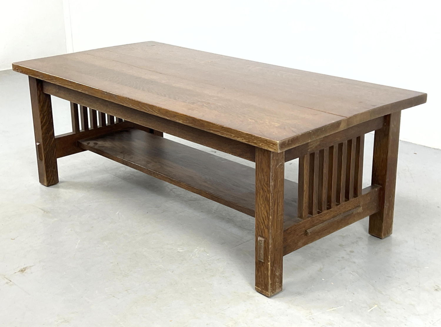 Mission oak style coffee table.