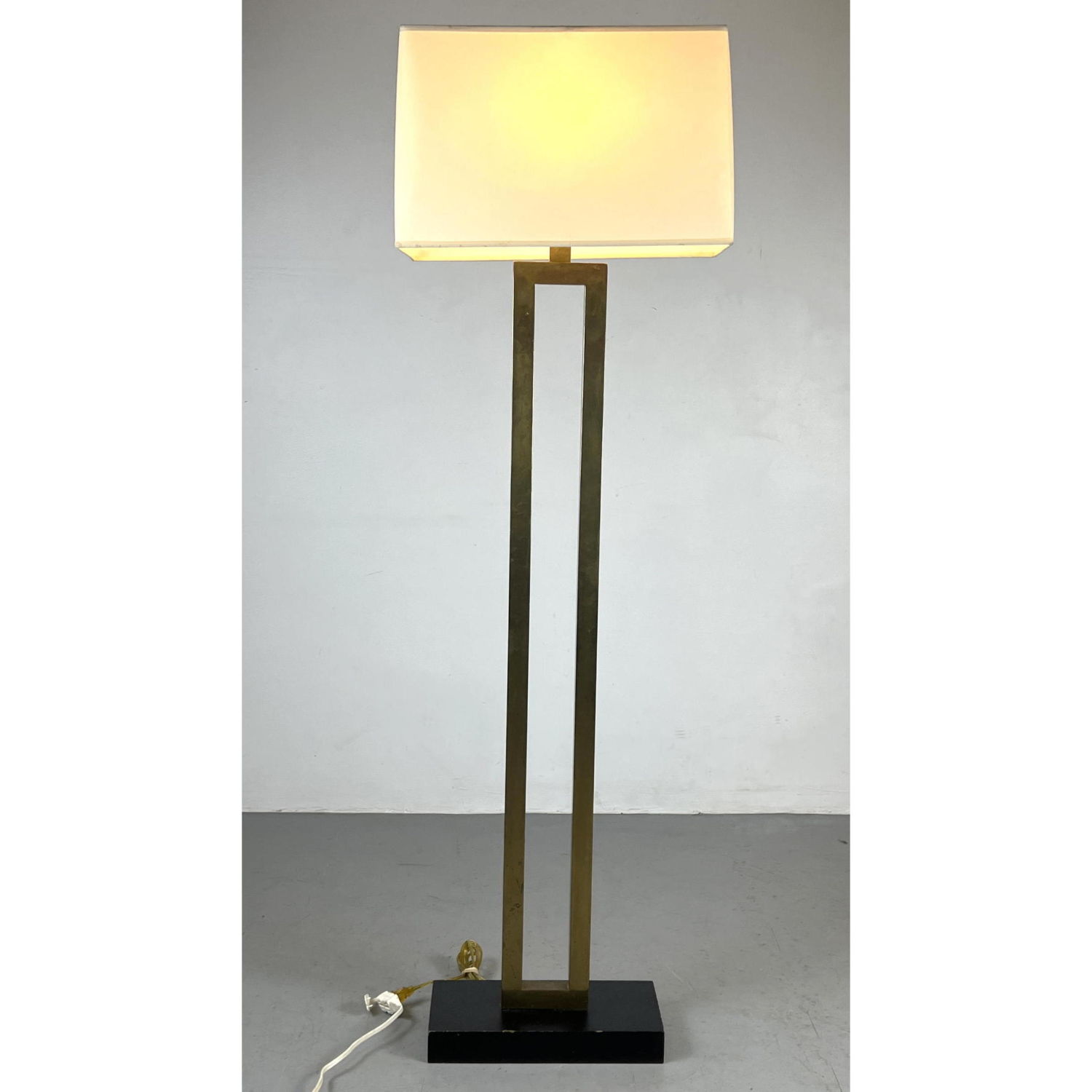 Modernist Floor Lamp. Brass Tone