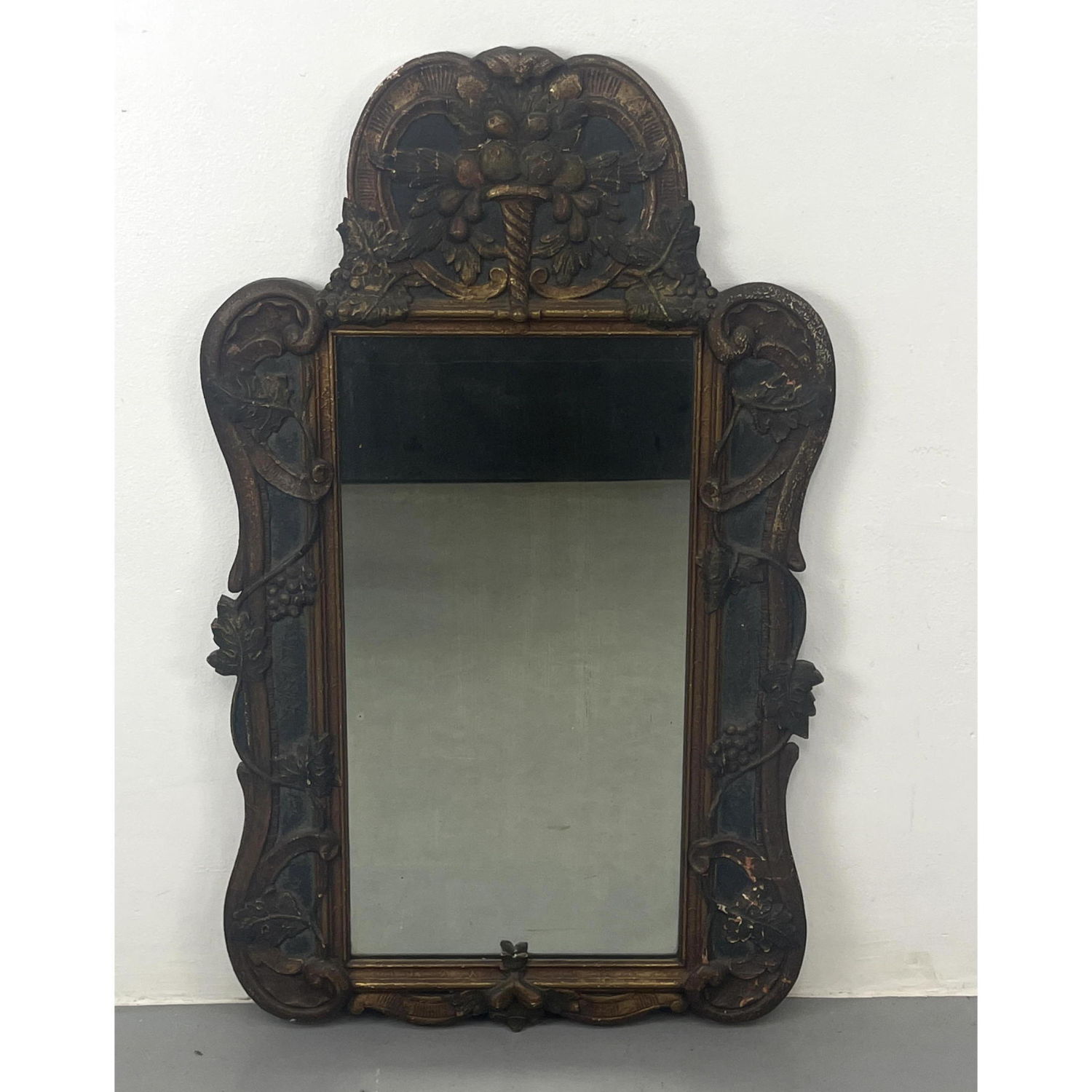 Antique Carved Wood Mirror Frame.