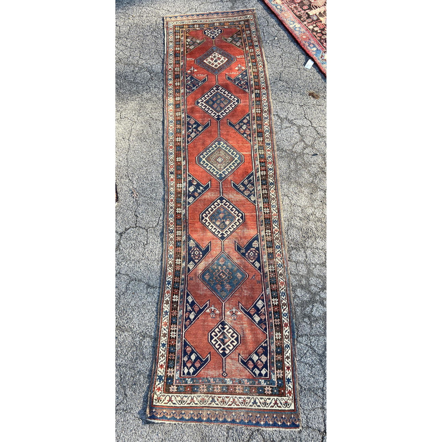 13' x 3'4 Handmade Oriental Carpet