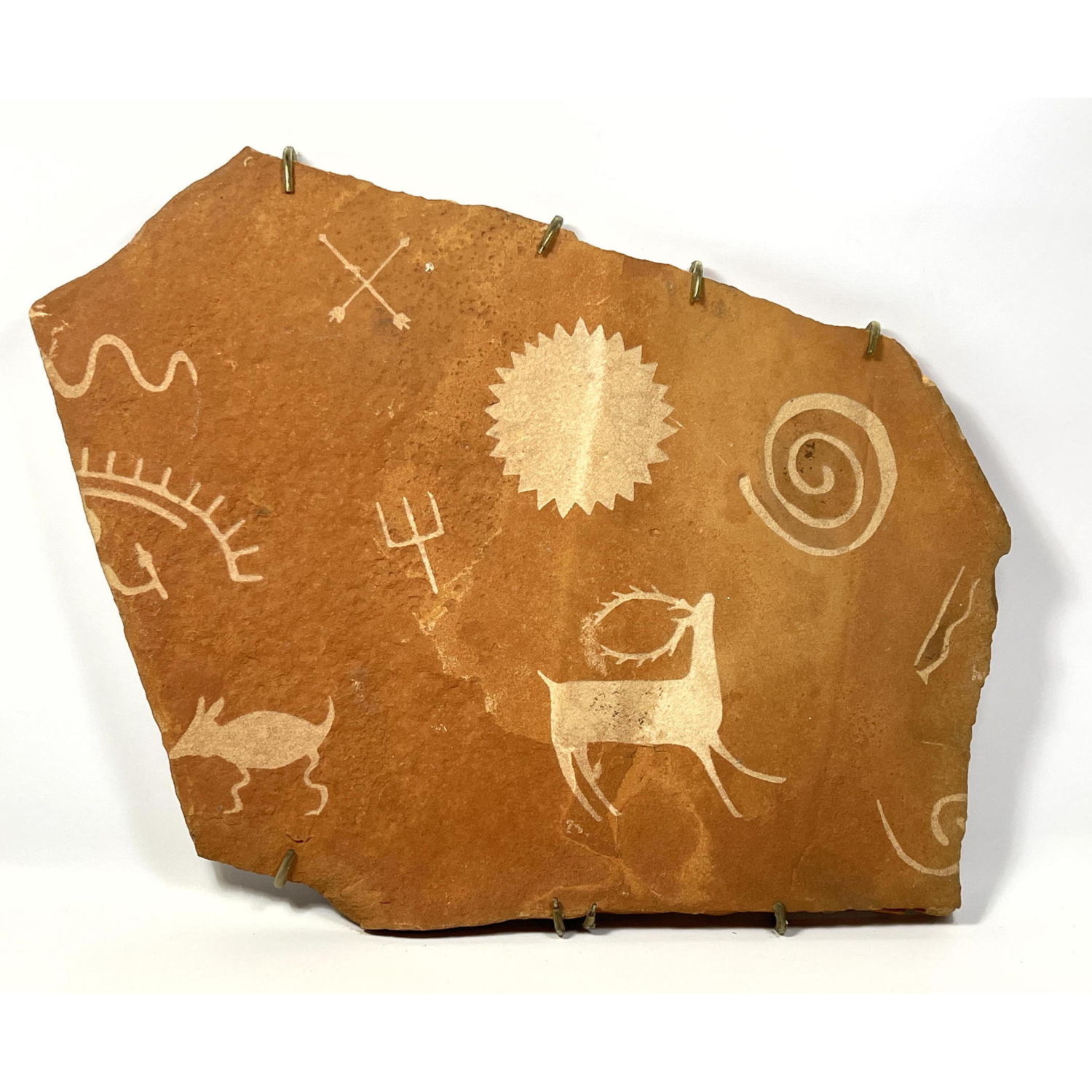 Rock Slab with Petroglyphs Petrographs.