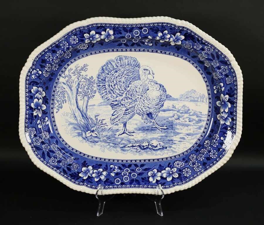 COPELAND SPODE BLUE & WHITE TURKEY