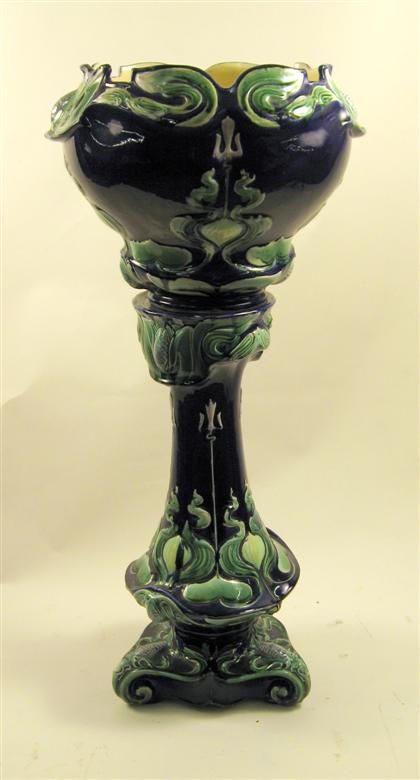 Continental Art Nouveau majolica