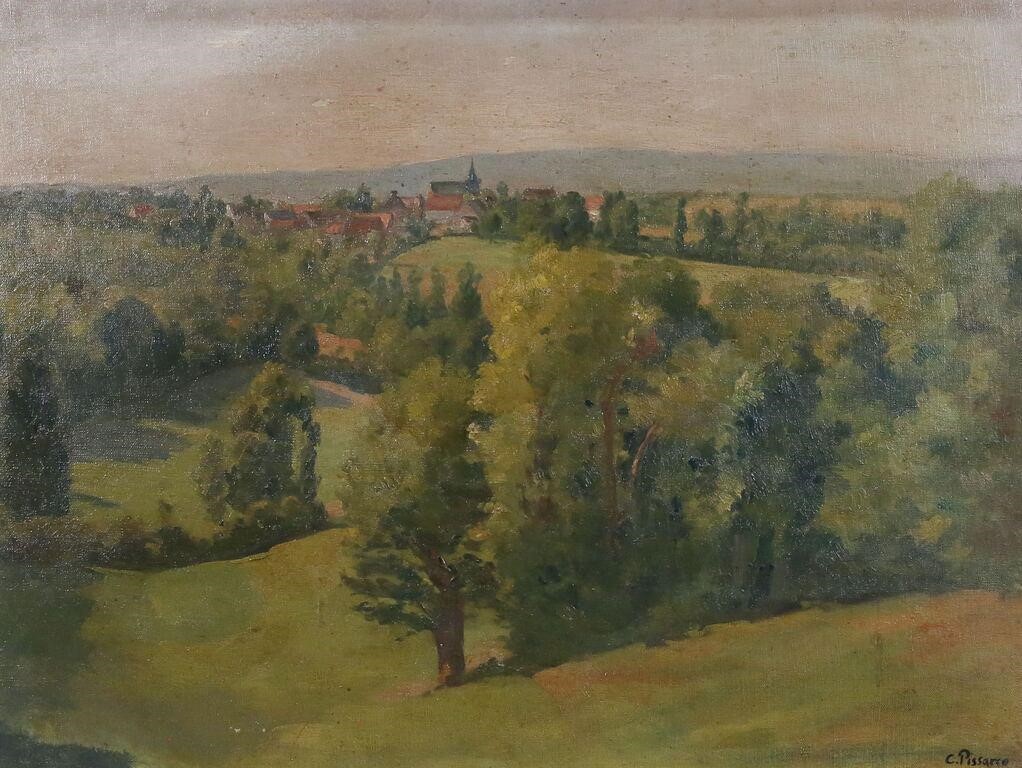 AFTER CAMILLE PISSARRO OIL ON CANVAS