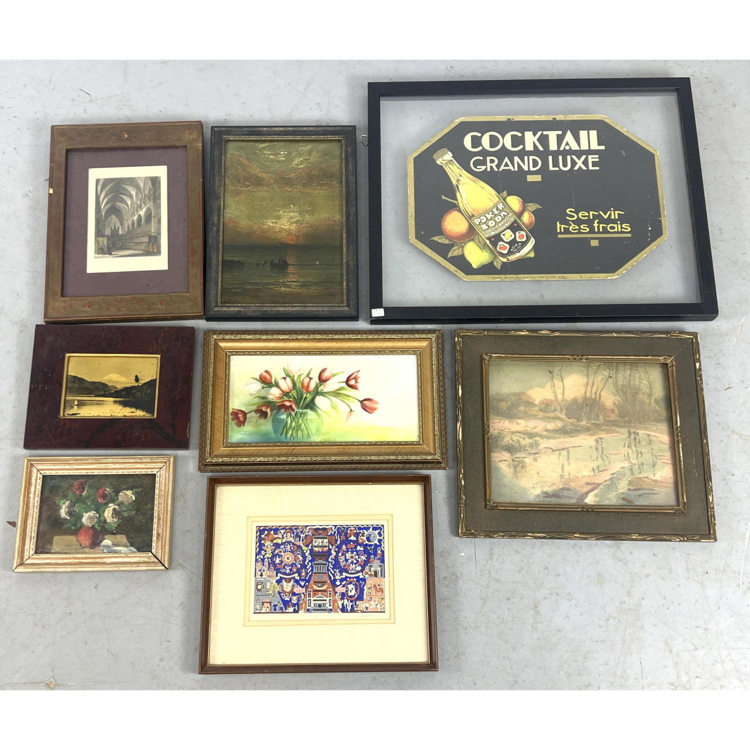 Vintage Artwork Lot. Painting on