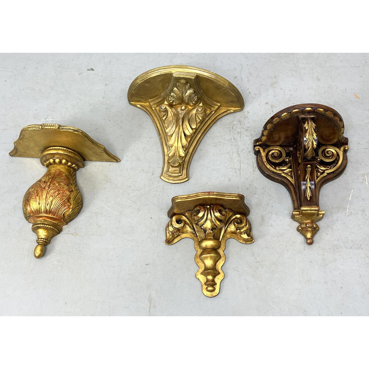 4pc Carved Wall Brackets. Most