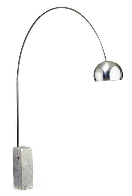 Flos Arco chrome and marble floor lamp