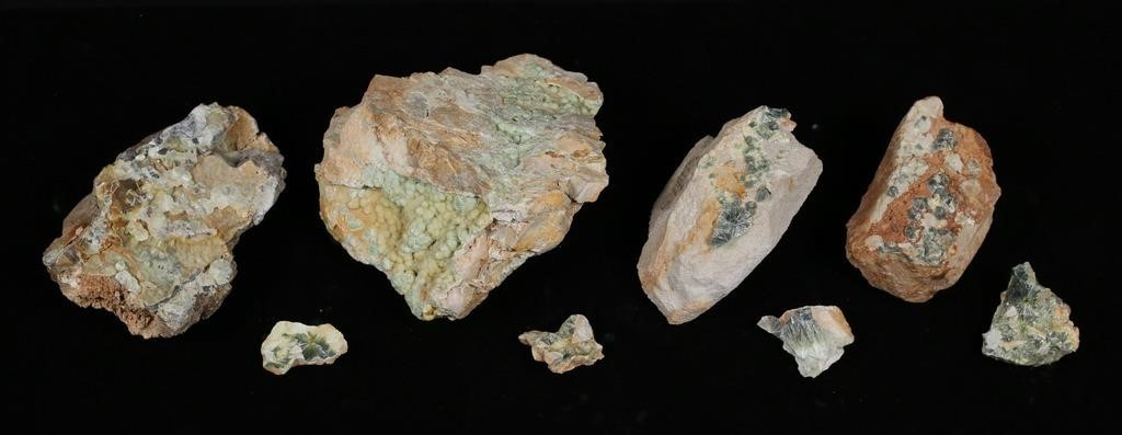 8 WAVELLITE PALE GREEN CRYSTALS