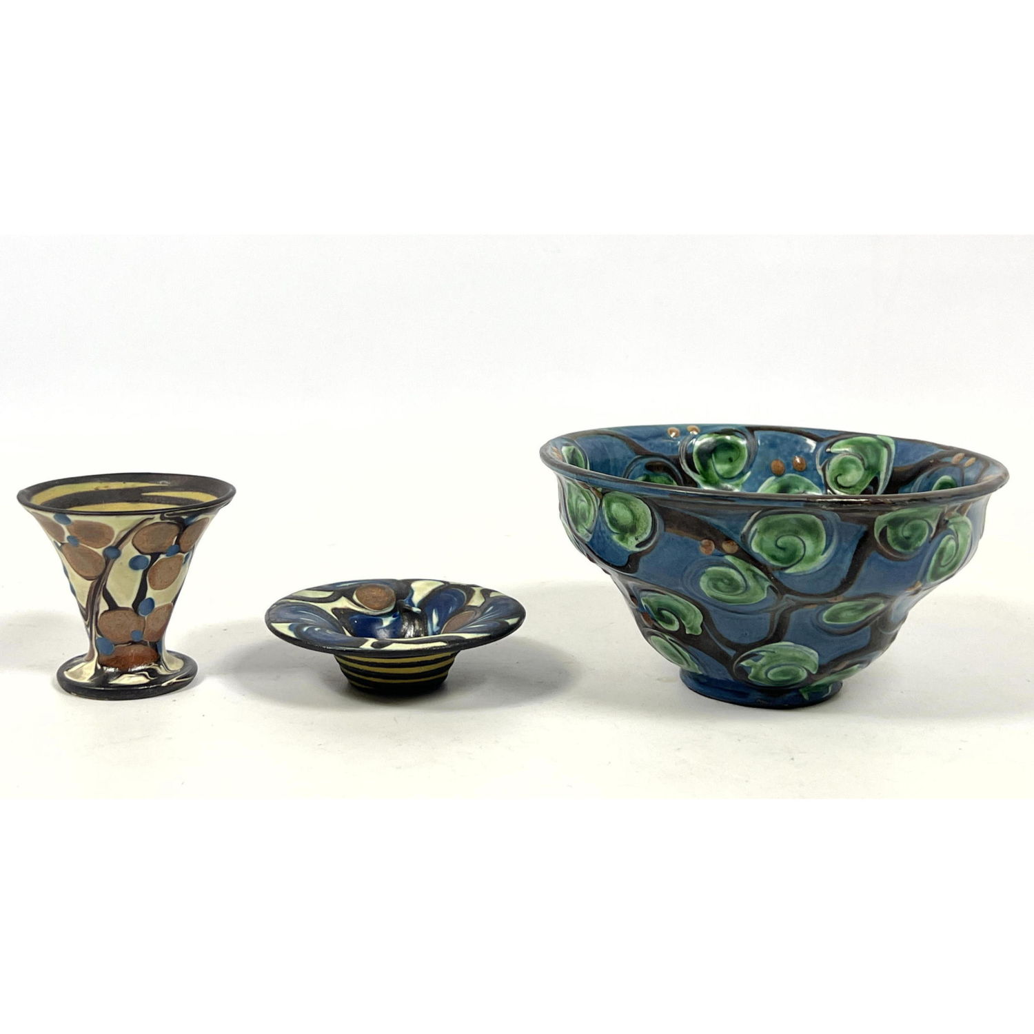 3 pcs Kahler Keramik Pottery Bowl 2fef92
