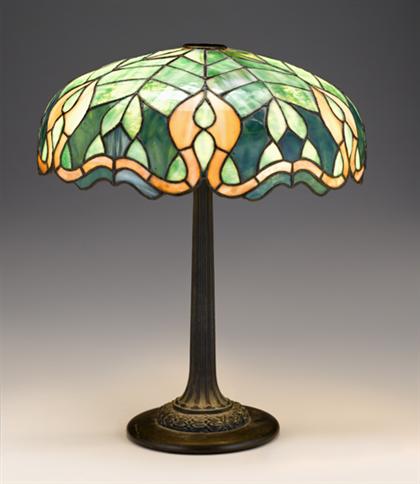 Leaded glass and bronze table lamp 4cb2f