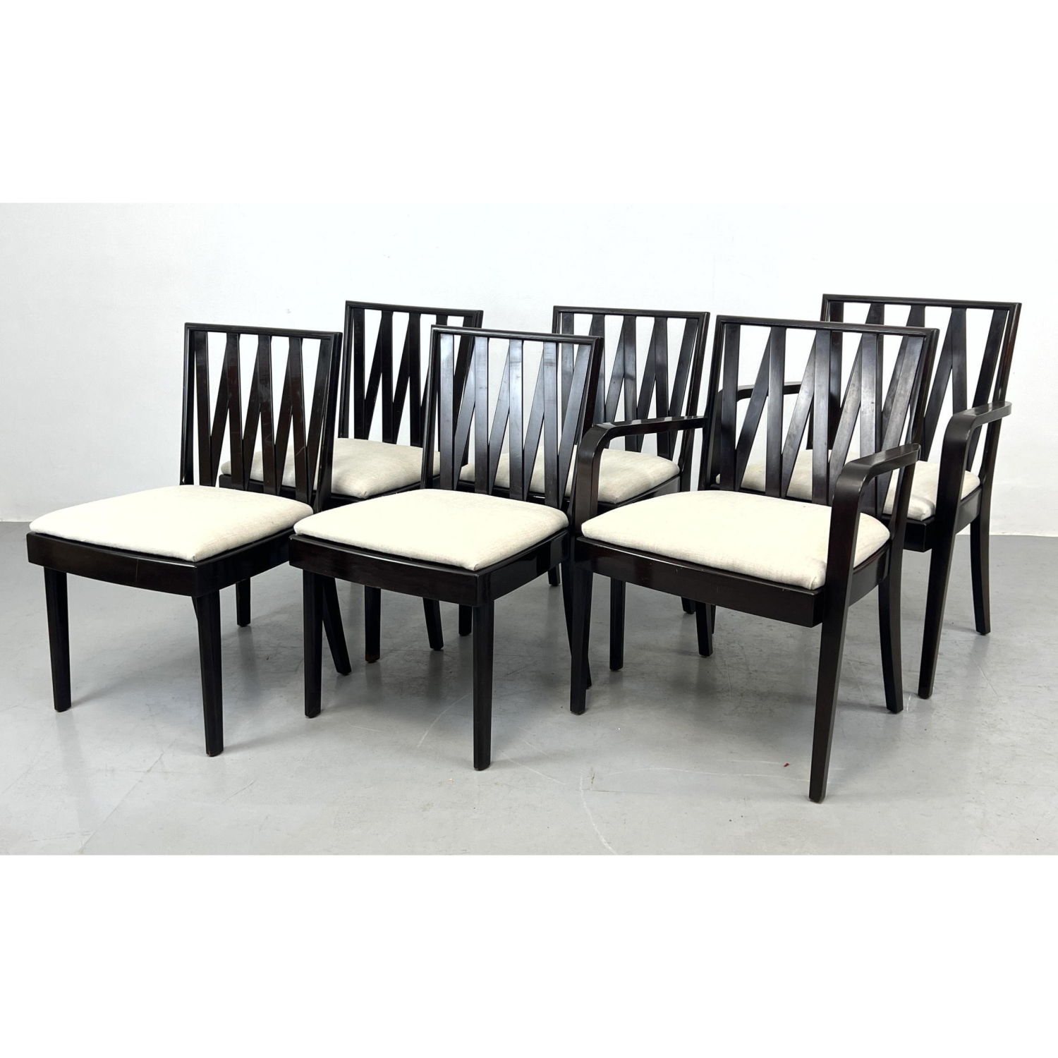 Set 6 Paul Frankl Dining Chairs 2fefe6