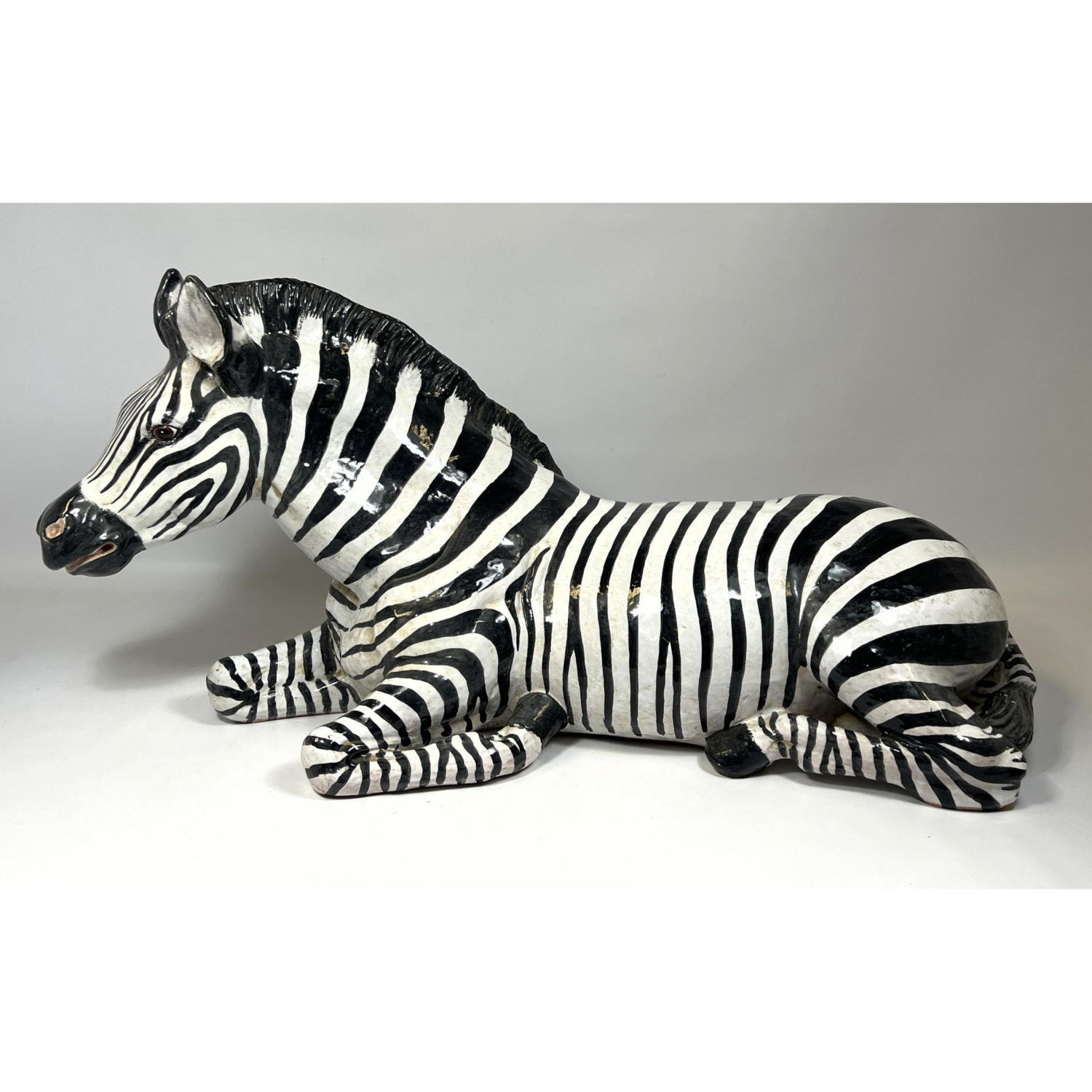 Large Italian style Ceramic Zebra