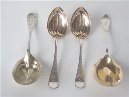 Four American sterling silver serving