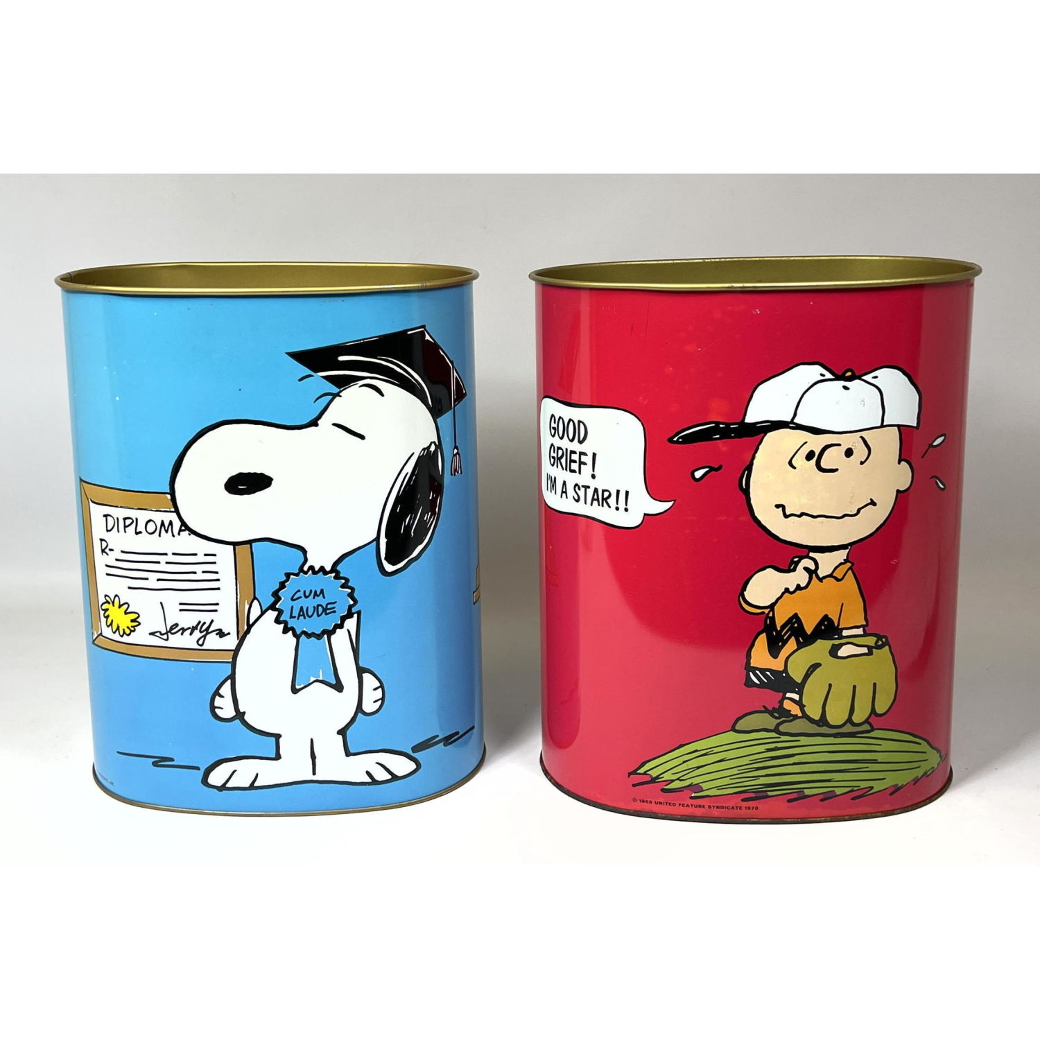 2pcs Vintage PEANUTS Charles Schulz