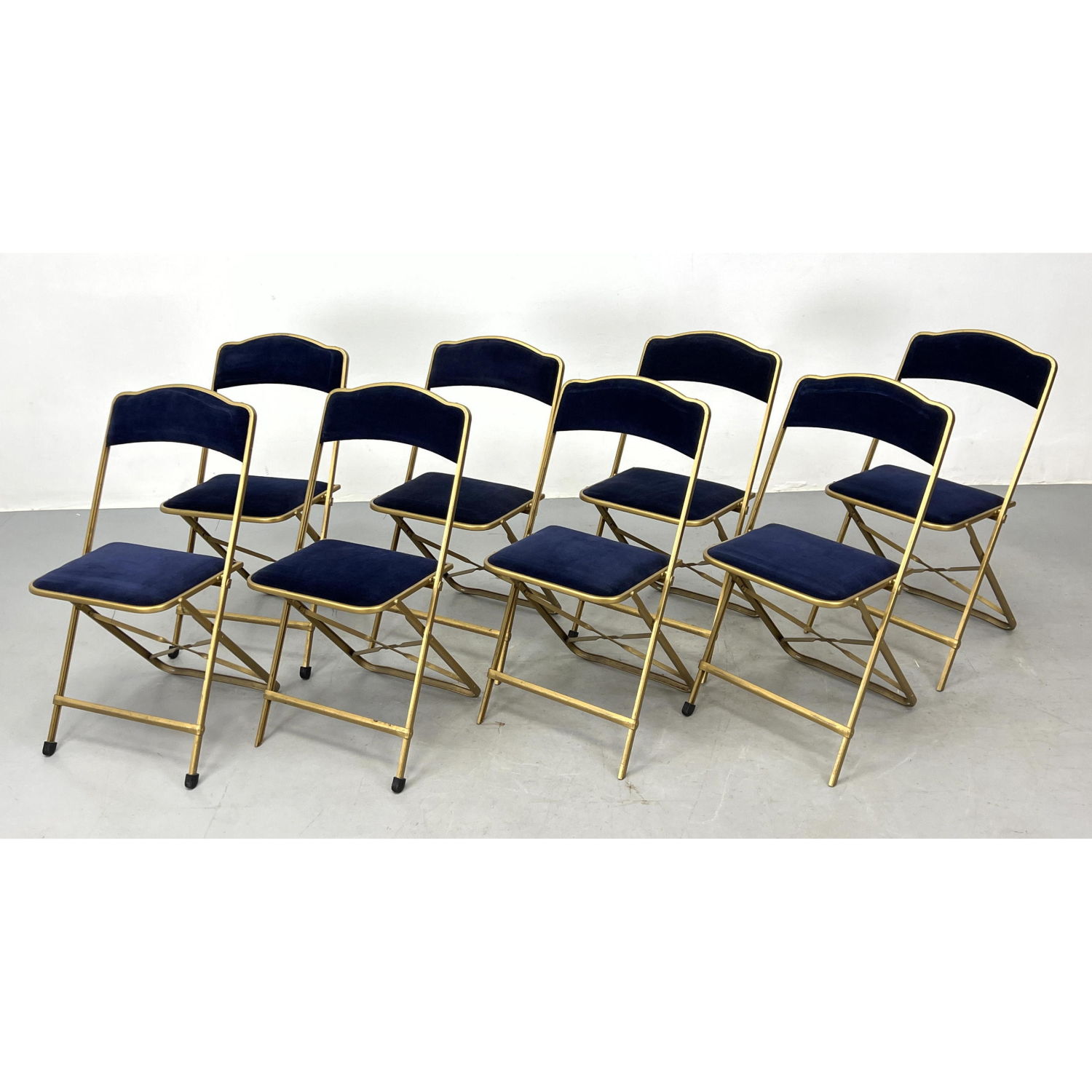 Set 8 A. FRITZ and Co Folding Chairs.