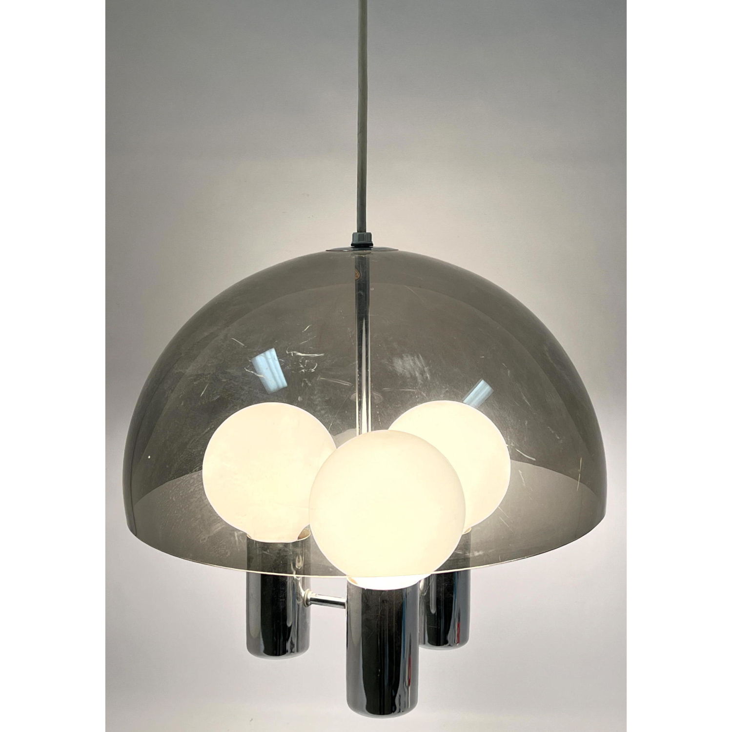 Modernist Smoked Acrylic Dome Shade 2ff0d9