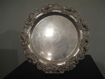 Sterling silver circular serving