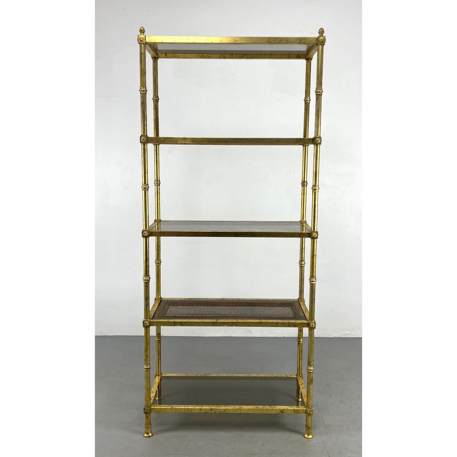 Decorator Gilt Metal Etagere with 2ff10b