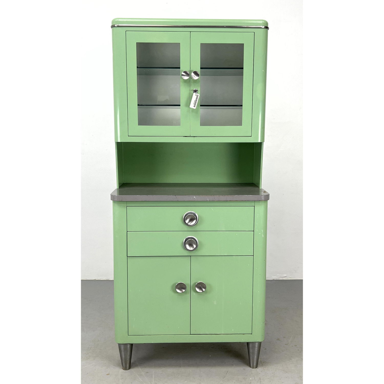 Tall Metal Dental Medical Cabinet