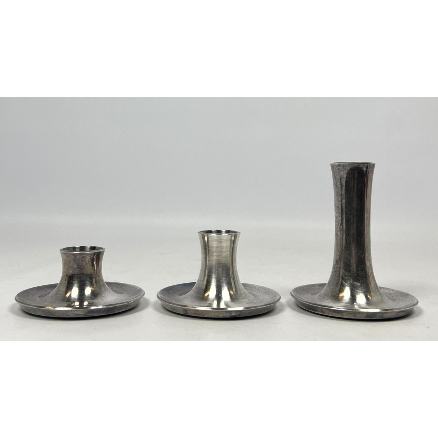 3pc TED MUEHLING Fluted Candleholders 2ff18d
