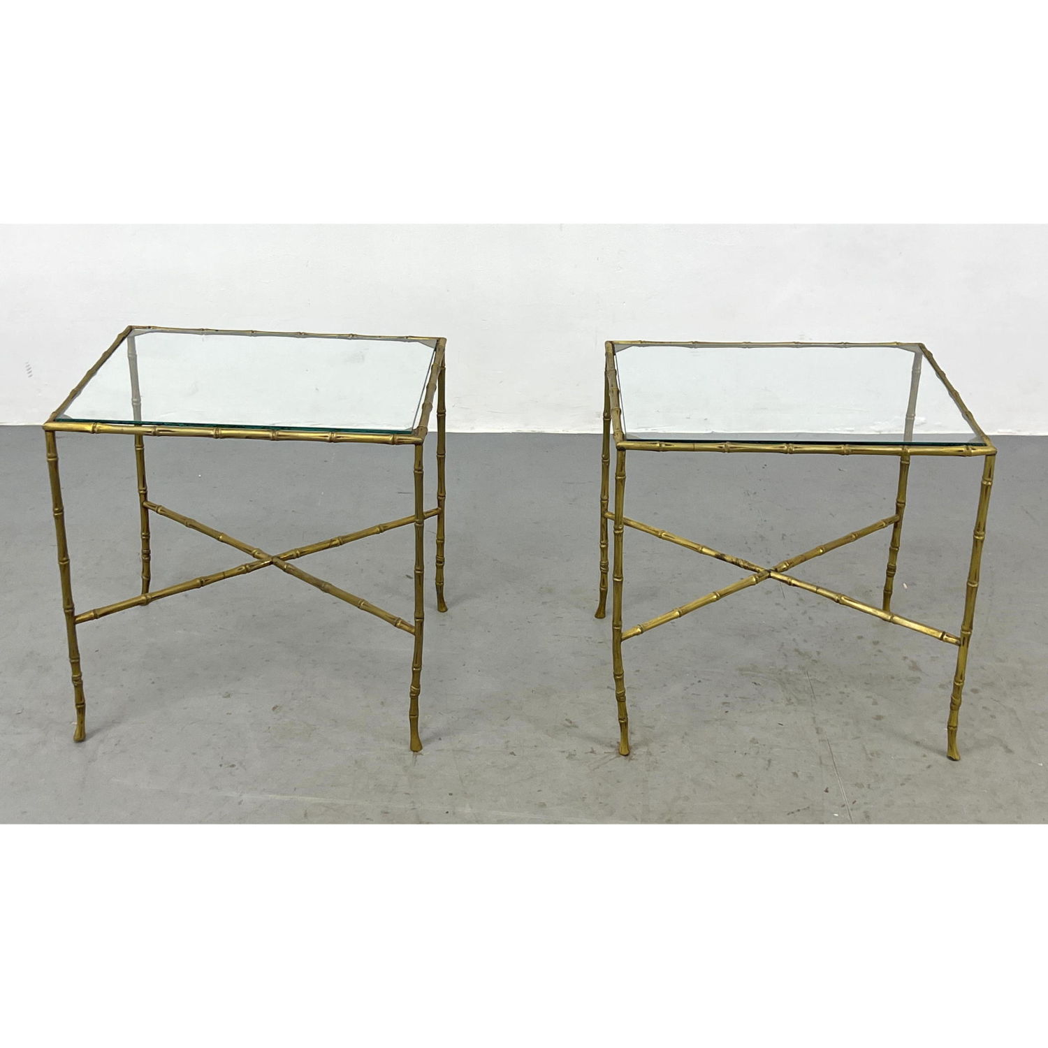 Pr MAISON BAGUES Brass Faux Bamboo 2ff19d