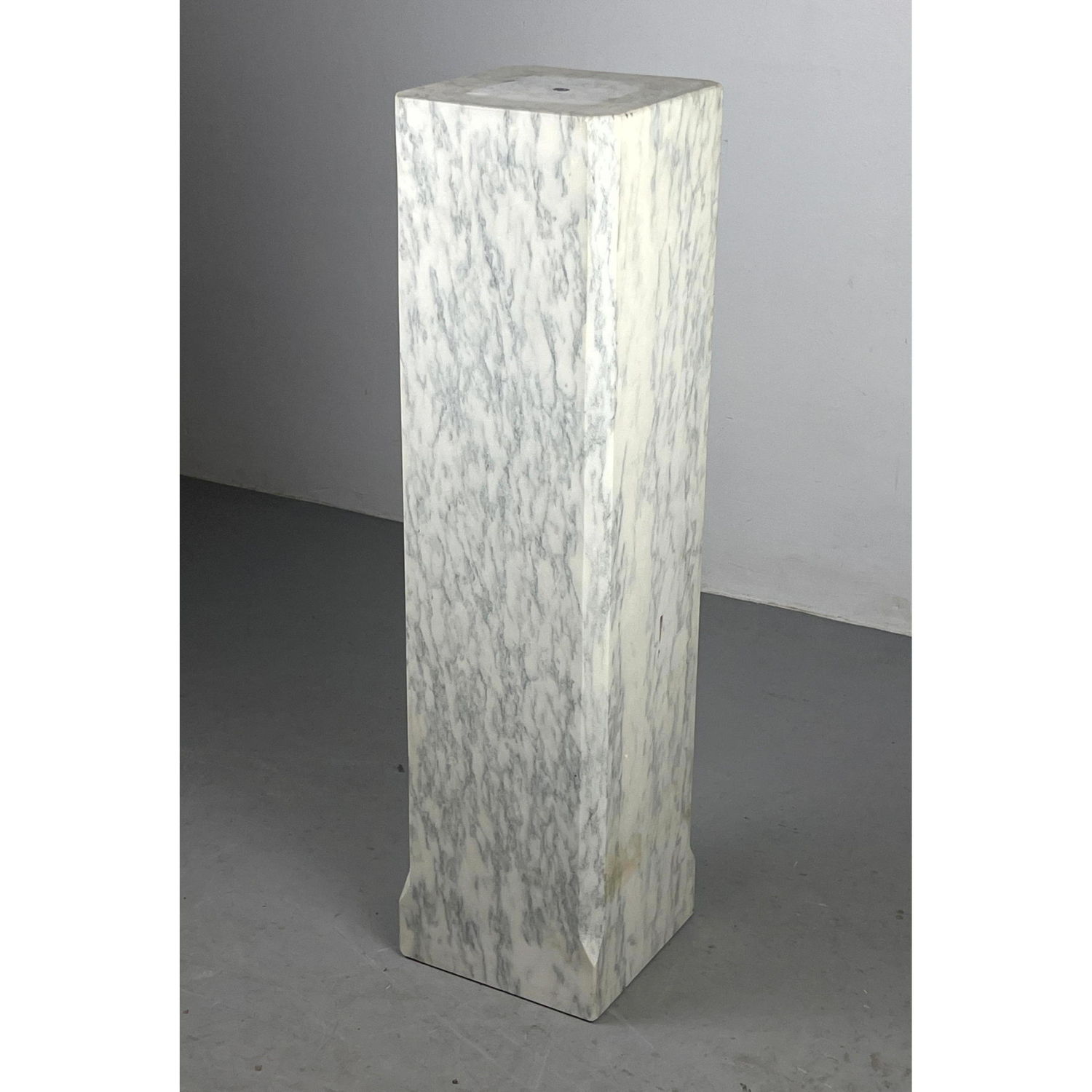 Vintage Carrara Marble Pedestal.