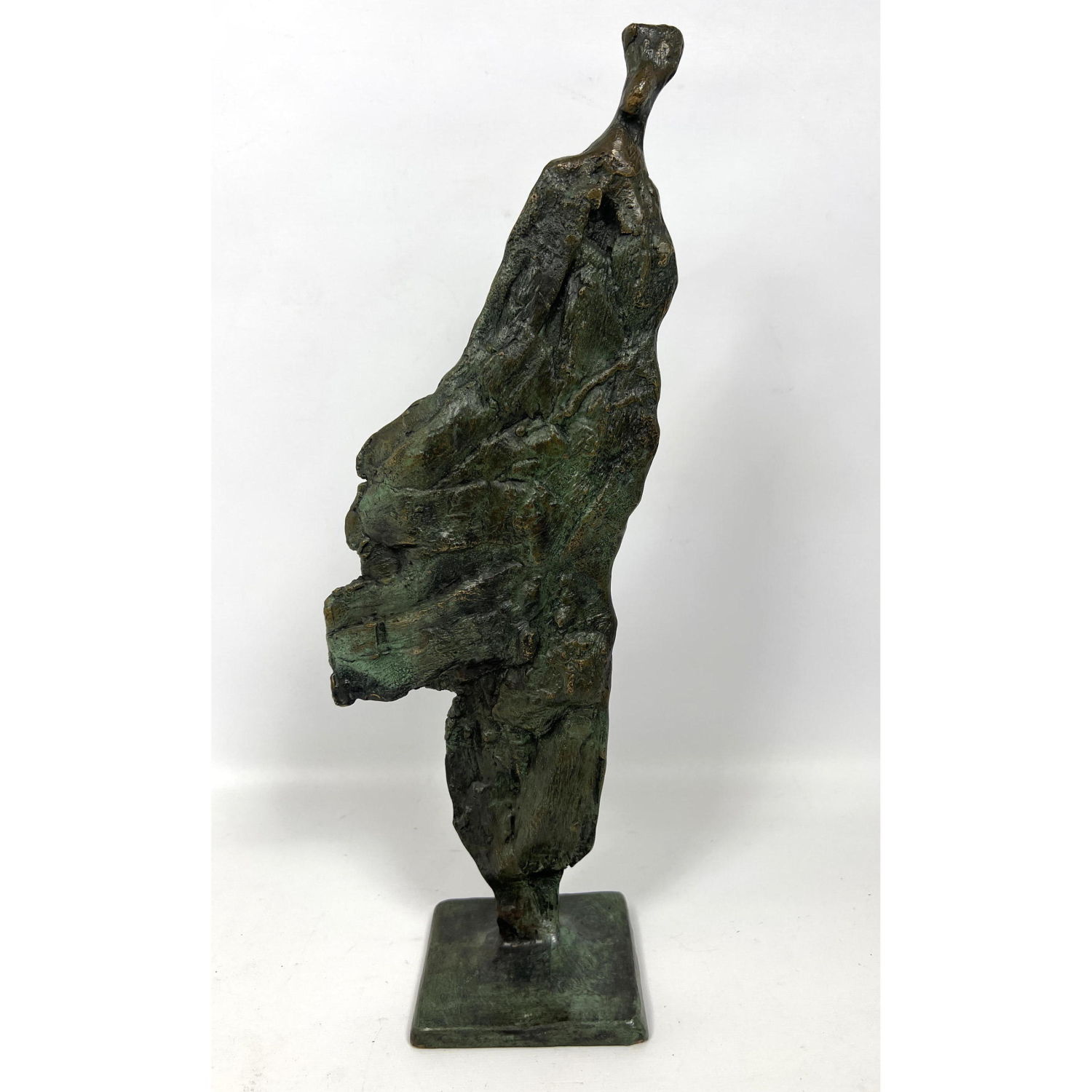 Brutalist Abstract Bronze Sculpture.