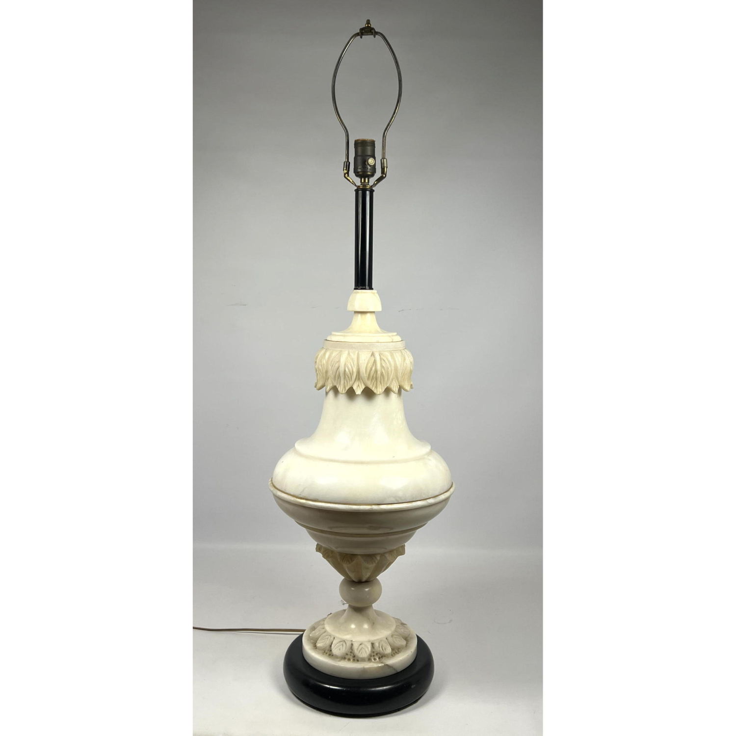 Large Carved Marble Table Lamp  2ff1f8