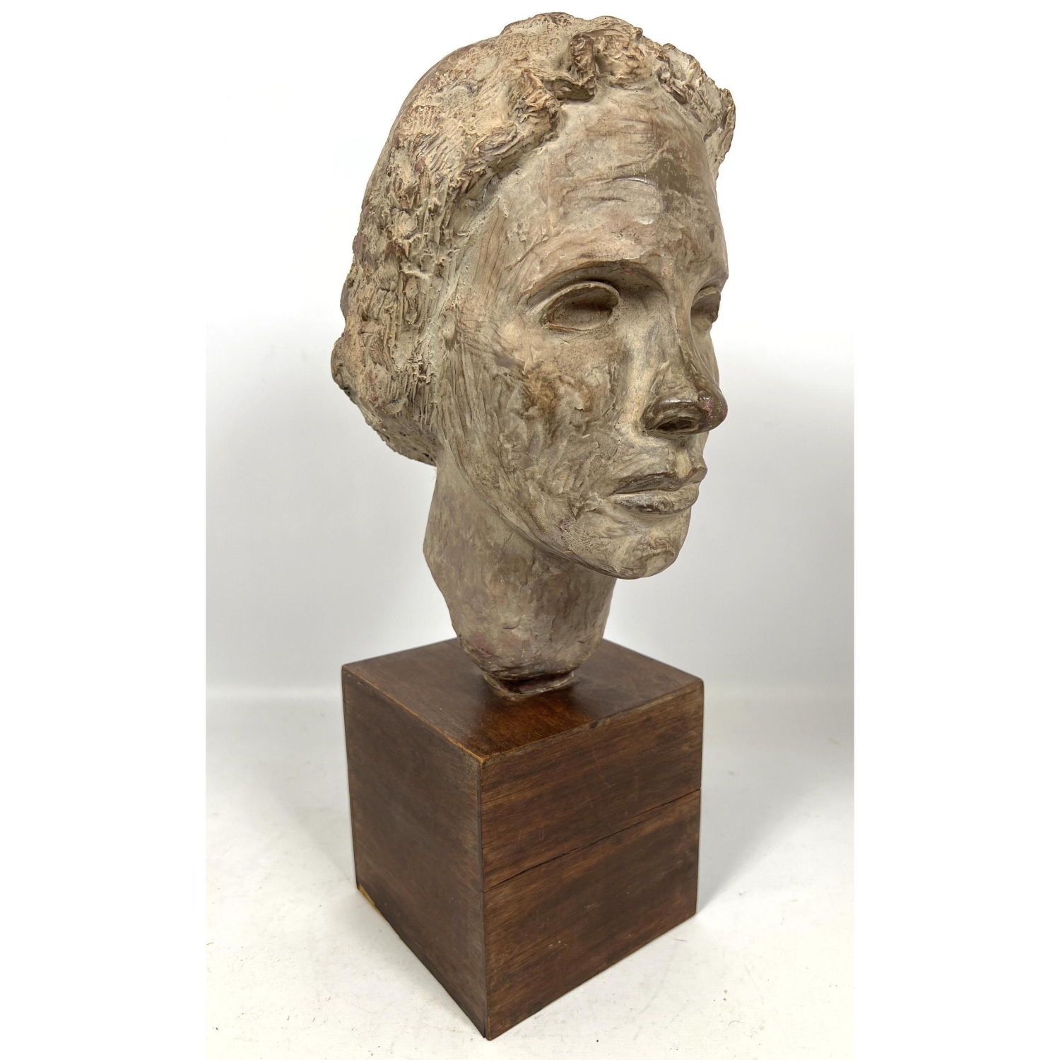 Modernist Style Pottery Bust on