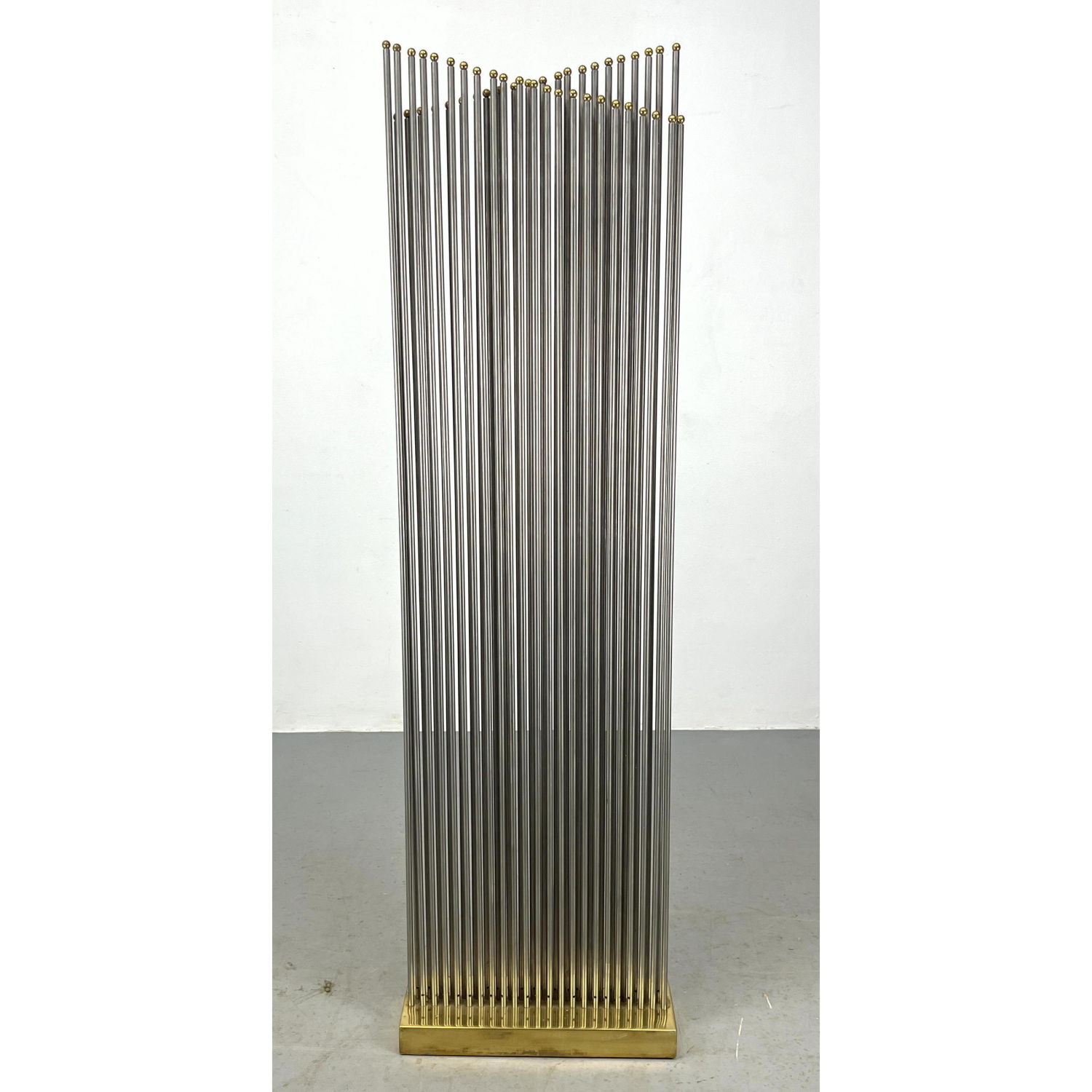 Modernist Brass and Steel Rod Sculpture  2ff208