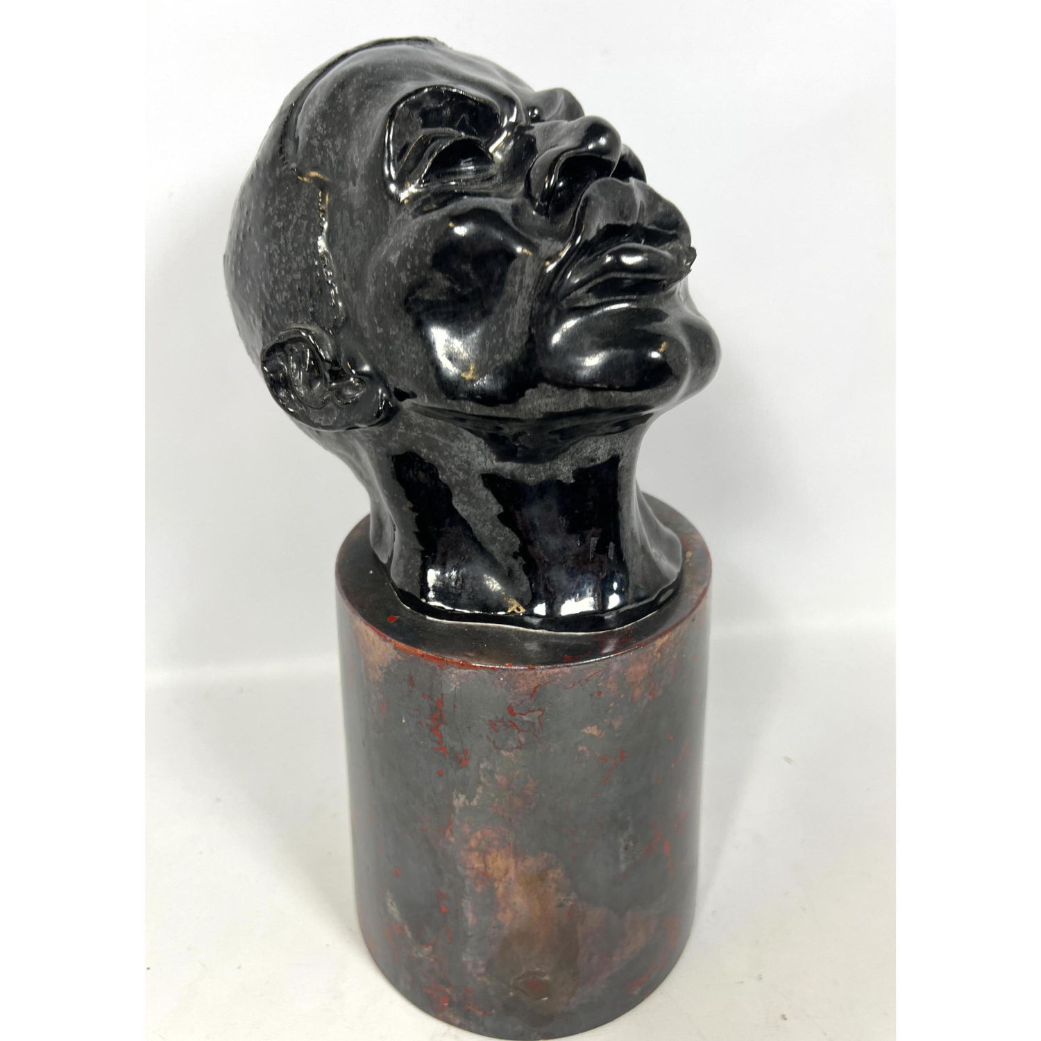 Modernist Pottery Bust Sculpture  2ff243