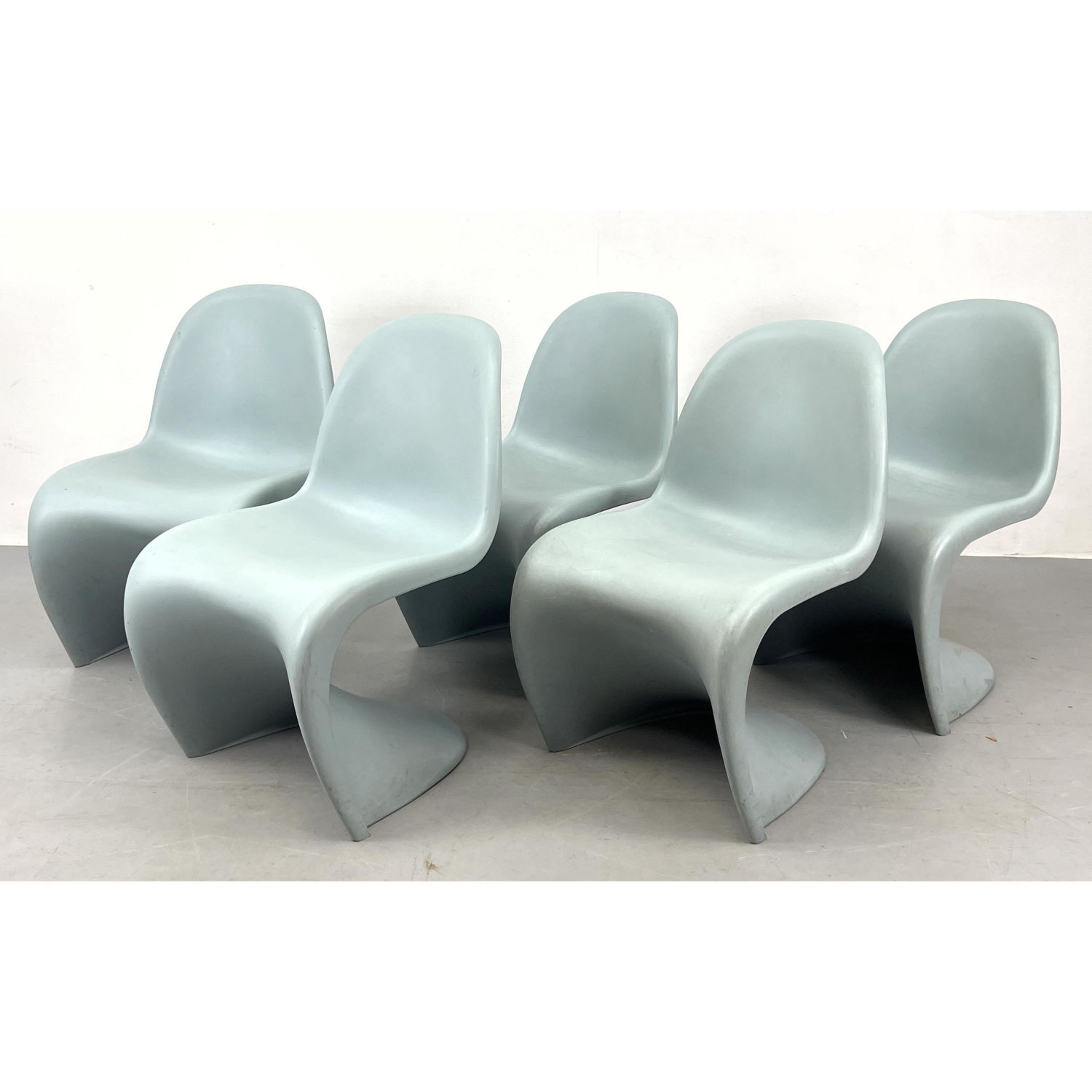 Set 5 VERNER PANTON designed Side Chairs.