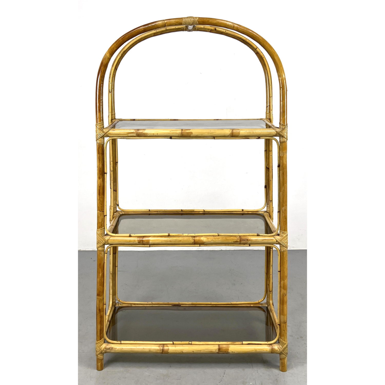 Small Rattan Bamboo Etagere with